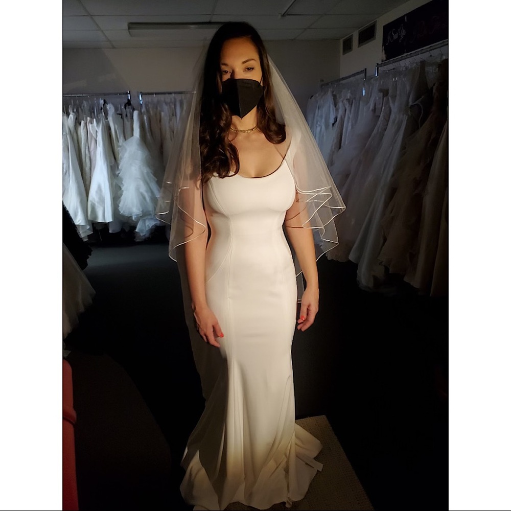 By Watters Minimalistic Wedding Gown-Ivory